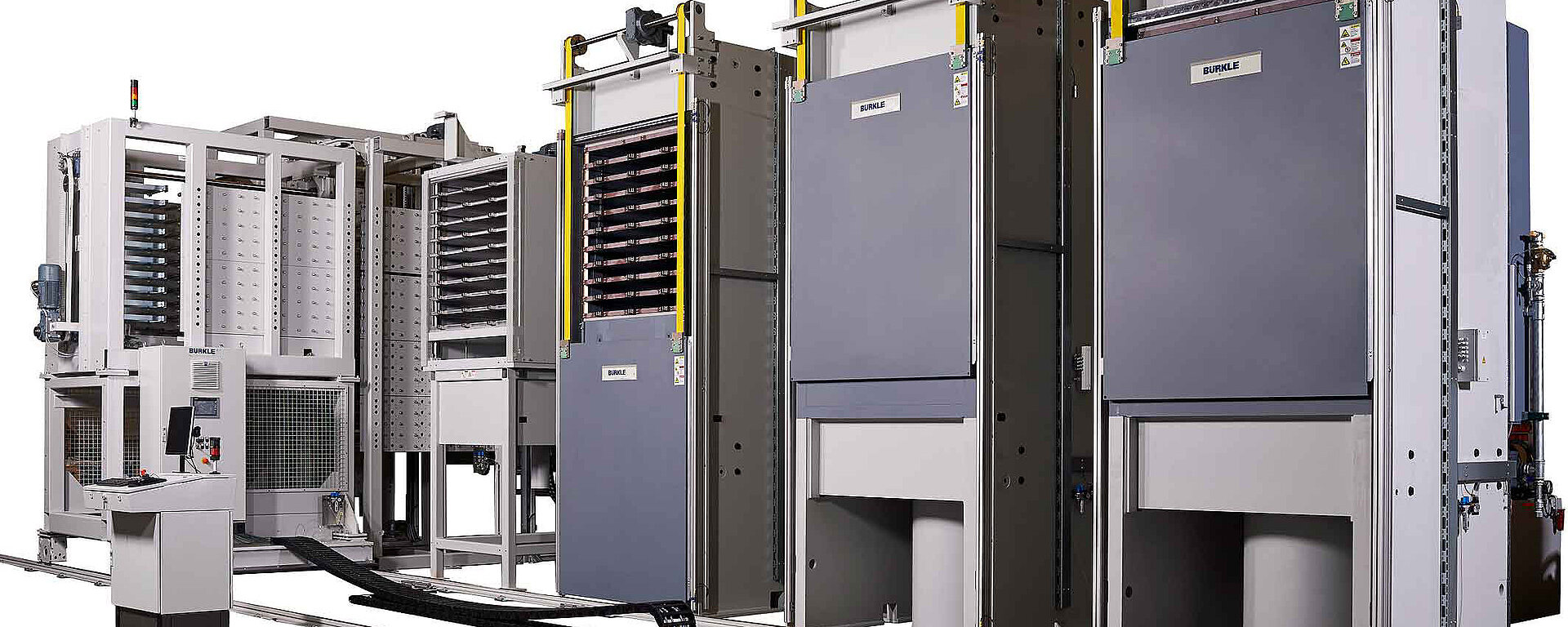 LAMV laminating line and press line for PCB from BÜRKLE