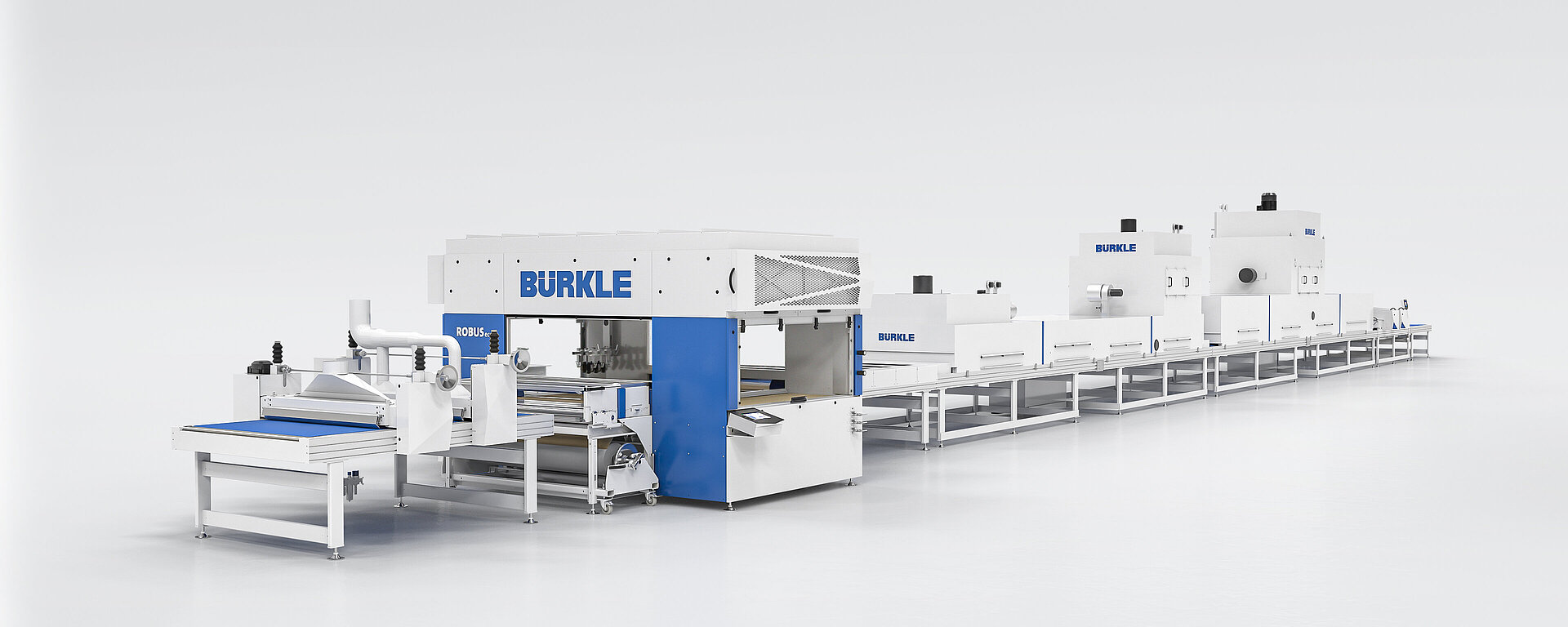 Spray coating line