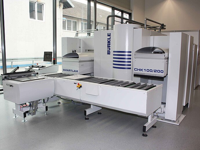 CHK Laminating and press machine for plastic cards from BÜRKLE CHK Laminating and press machine for plastic cards from BÜRKLE