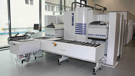 CHK Laminating and press machine for plastic cards from BÜRKLE CHK Laminating and press machine for plastic cards from BÜRKLE